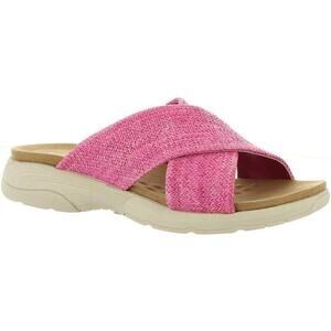 Easy Spirit Women's Taite Square Toe Casual Flat Slide, Pink Size 8.5M